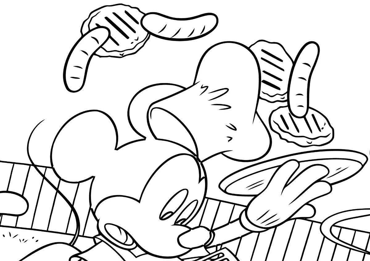 Coloring bright mouse sausage