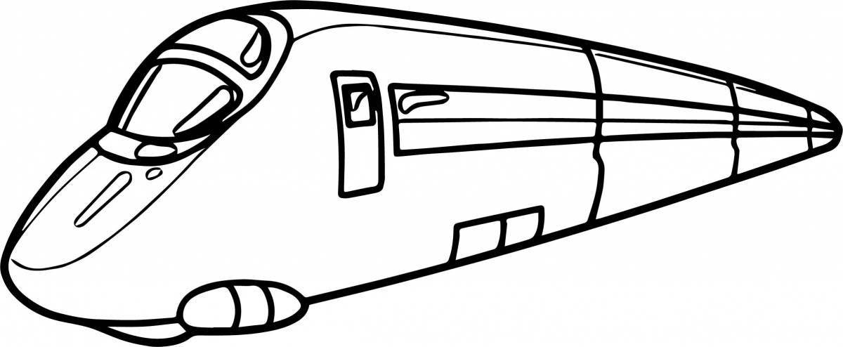 Coloring page generous speed train