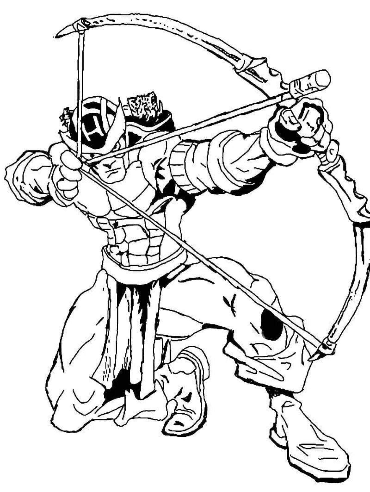 Dazzling Hawkeye Coloring Page