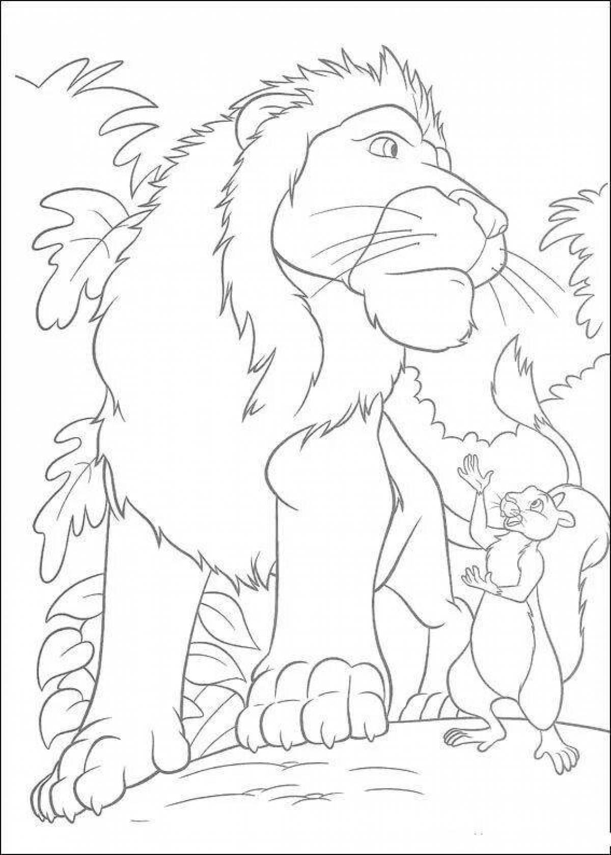 Big adventure colorful coloring page