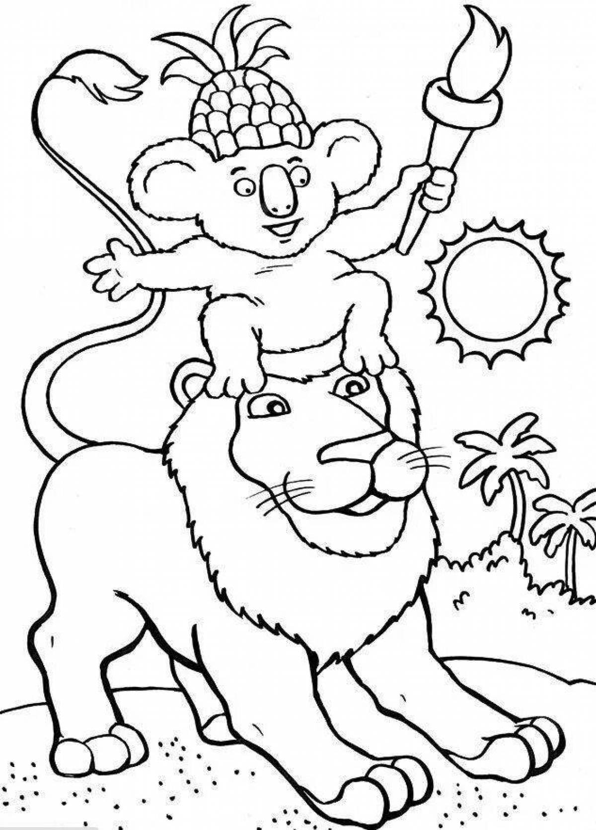 Lovely big adventure coloring book