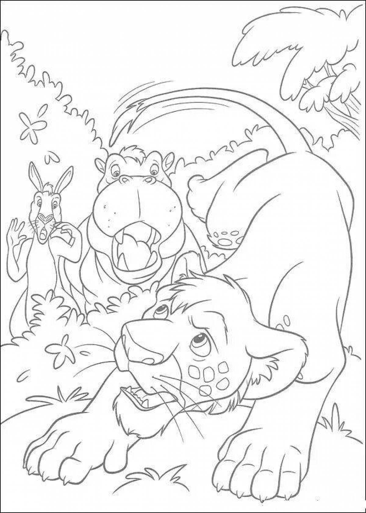 Colorful big adventure coloring page