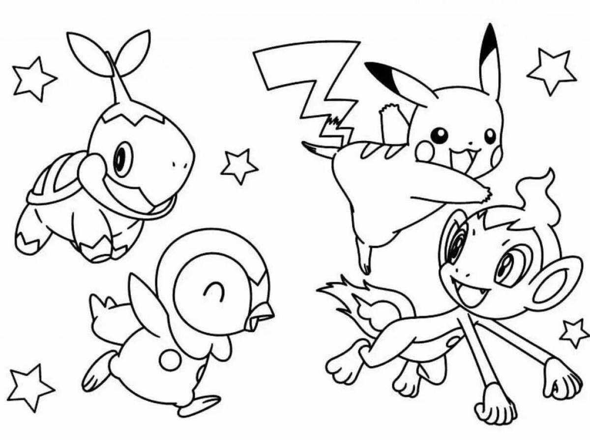 Playful pokemon coloring all