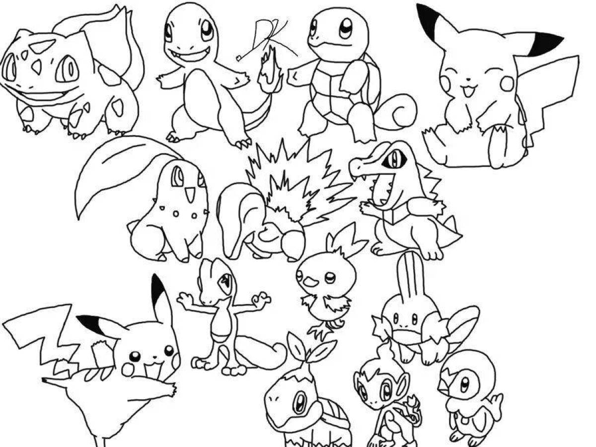 Sweet pokemon coloring all
