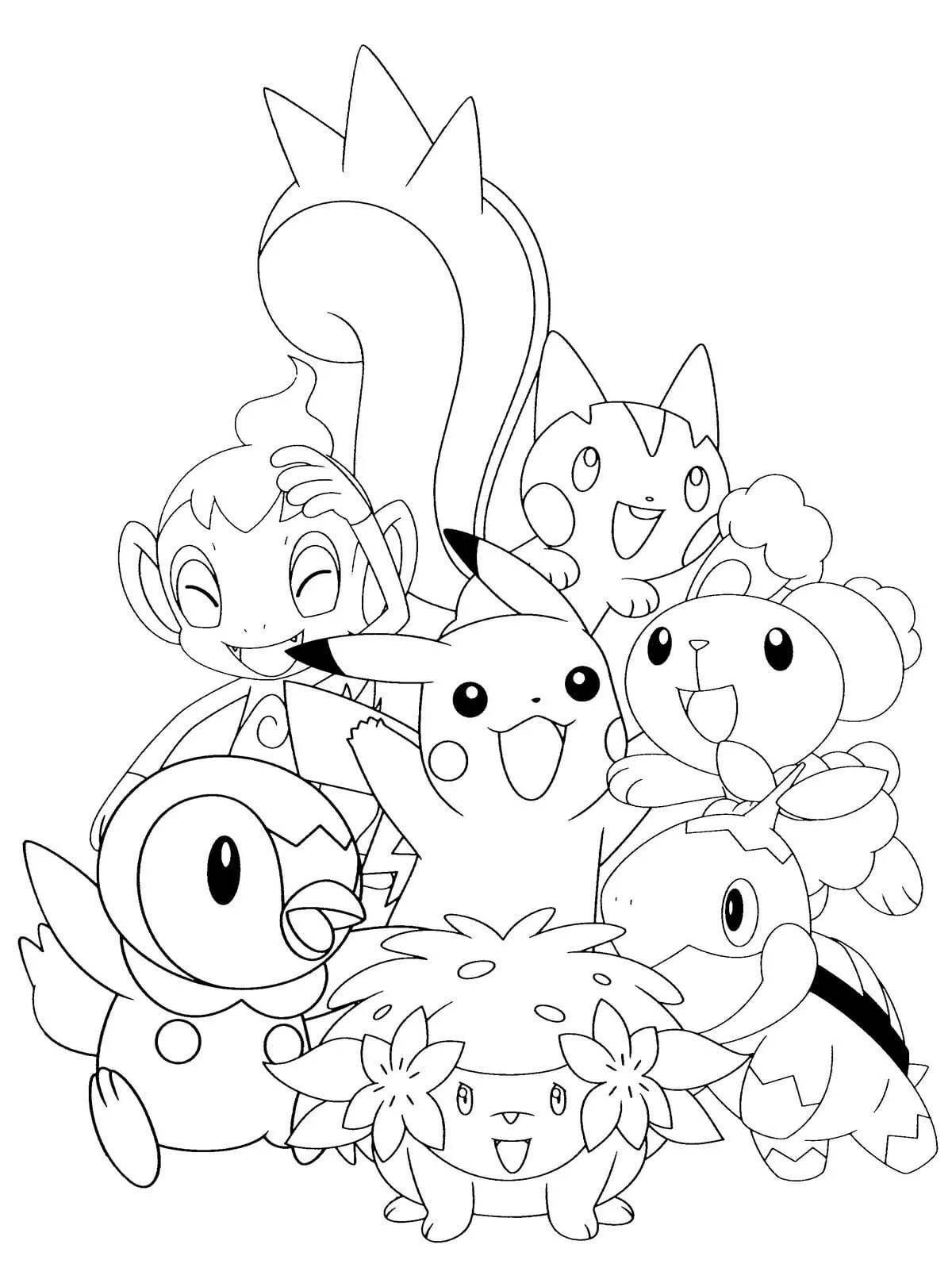 Чудесная раскраска покемон все