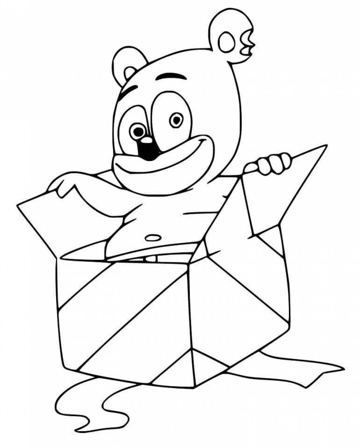 Adorable humber bear coloring page