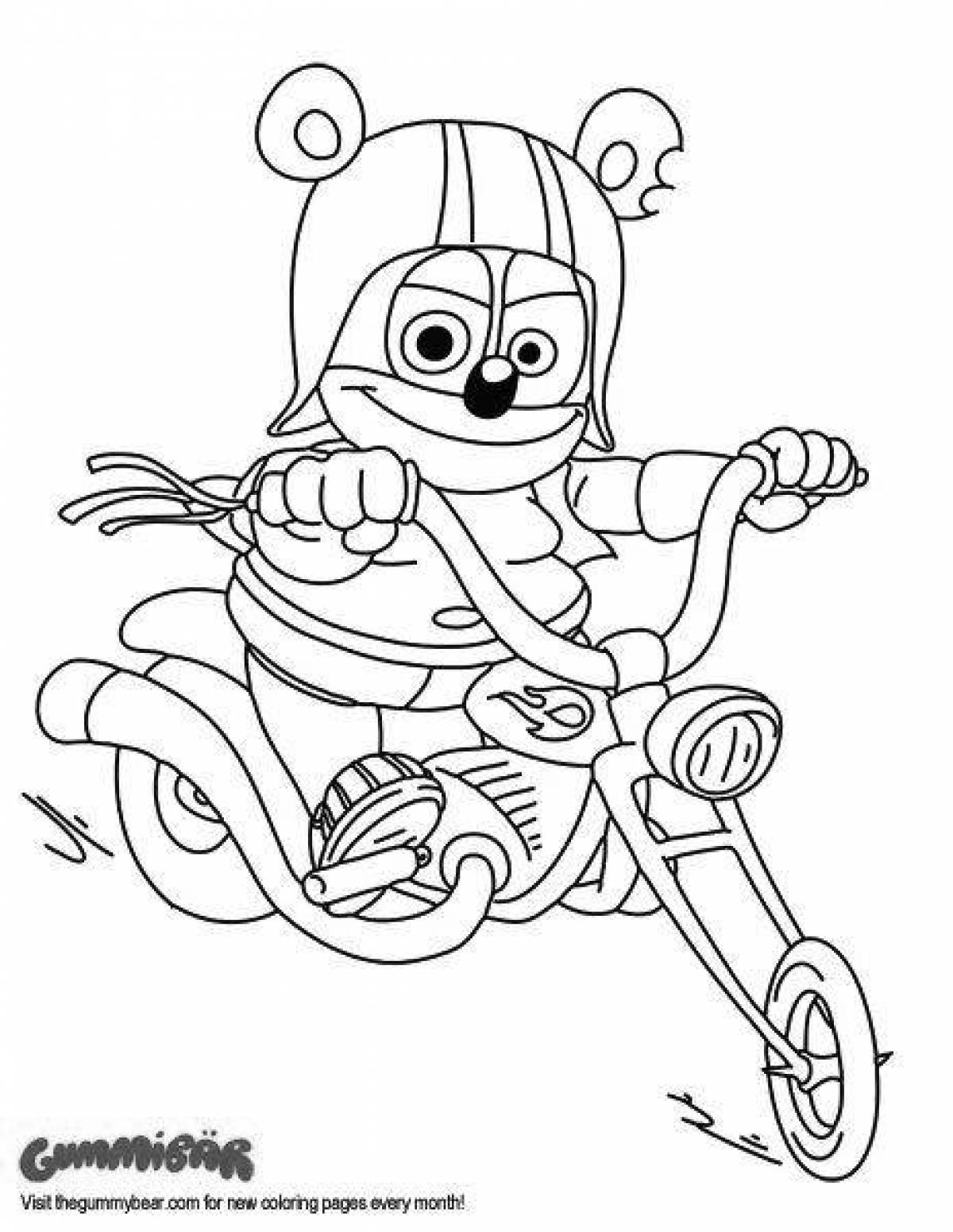 Humber fluffy bear coloring page