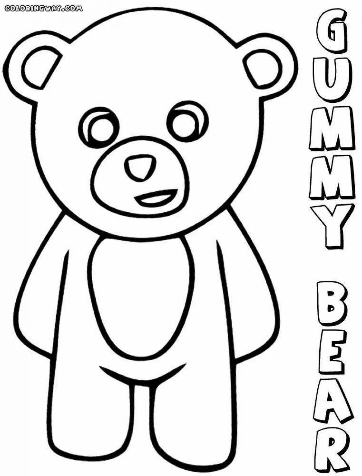Adorable humber bear coloring page