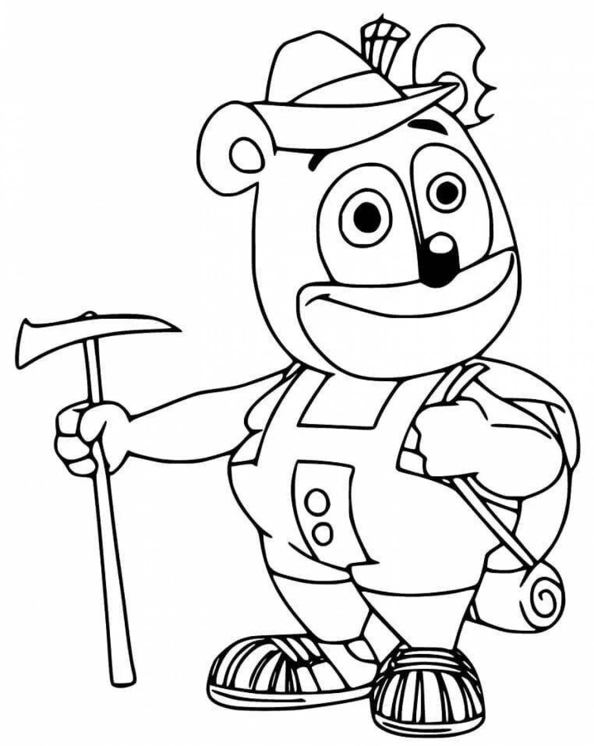 Gorgeous humber bear coloring page