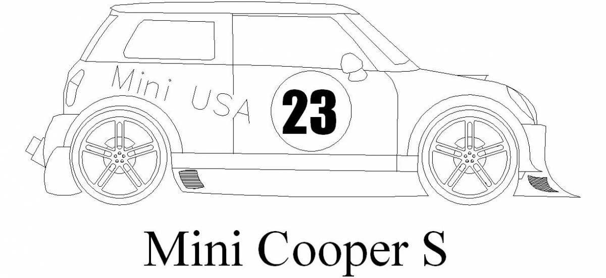 Coloring page gorgeous mini cooper