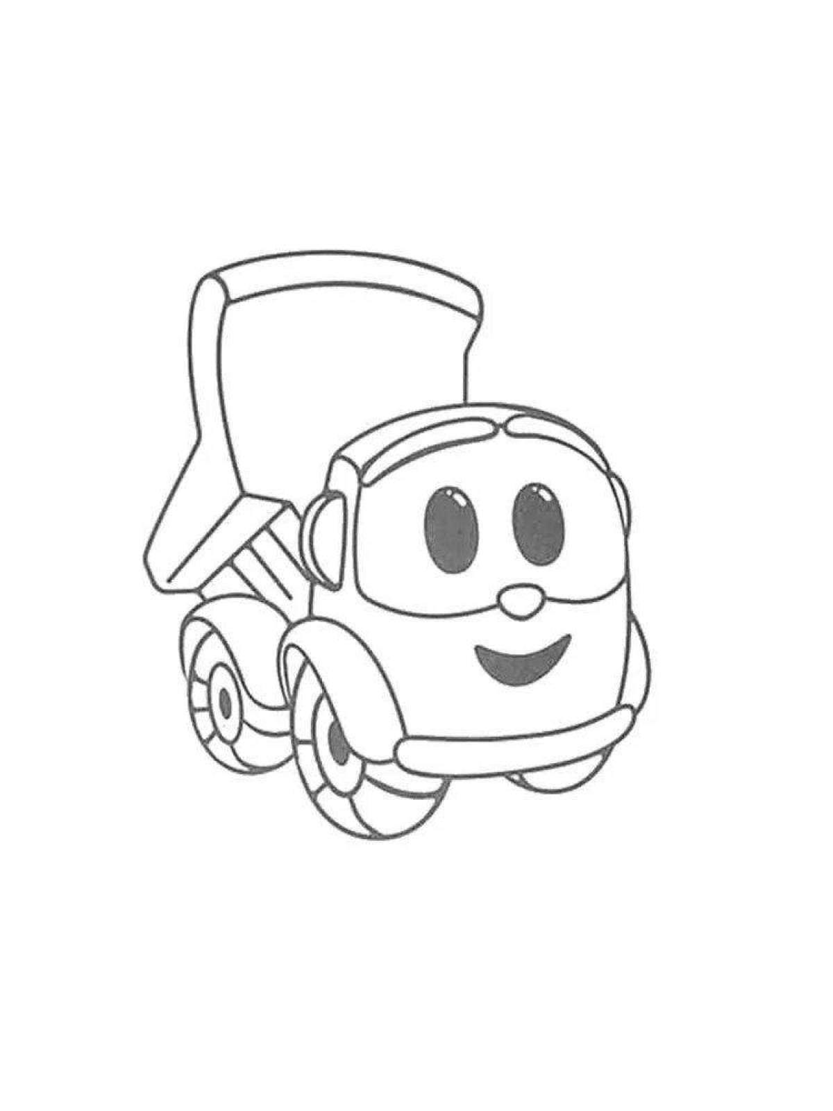 Dazzling lev truck coloring page