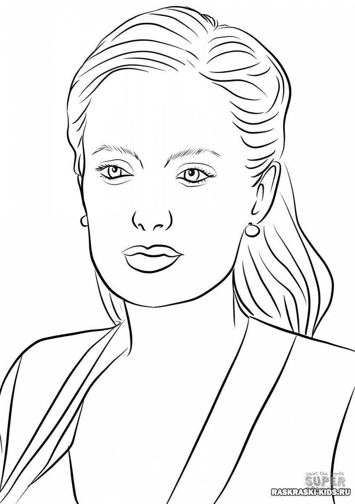 Лицо для раскрашивания. Анджелина Джоли разрисовка. Раскраска портрет. Лицо женщины рисунок. Портрет женщины для раскрашивания.