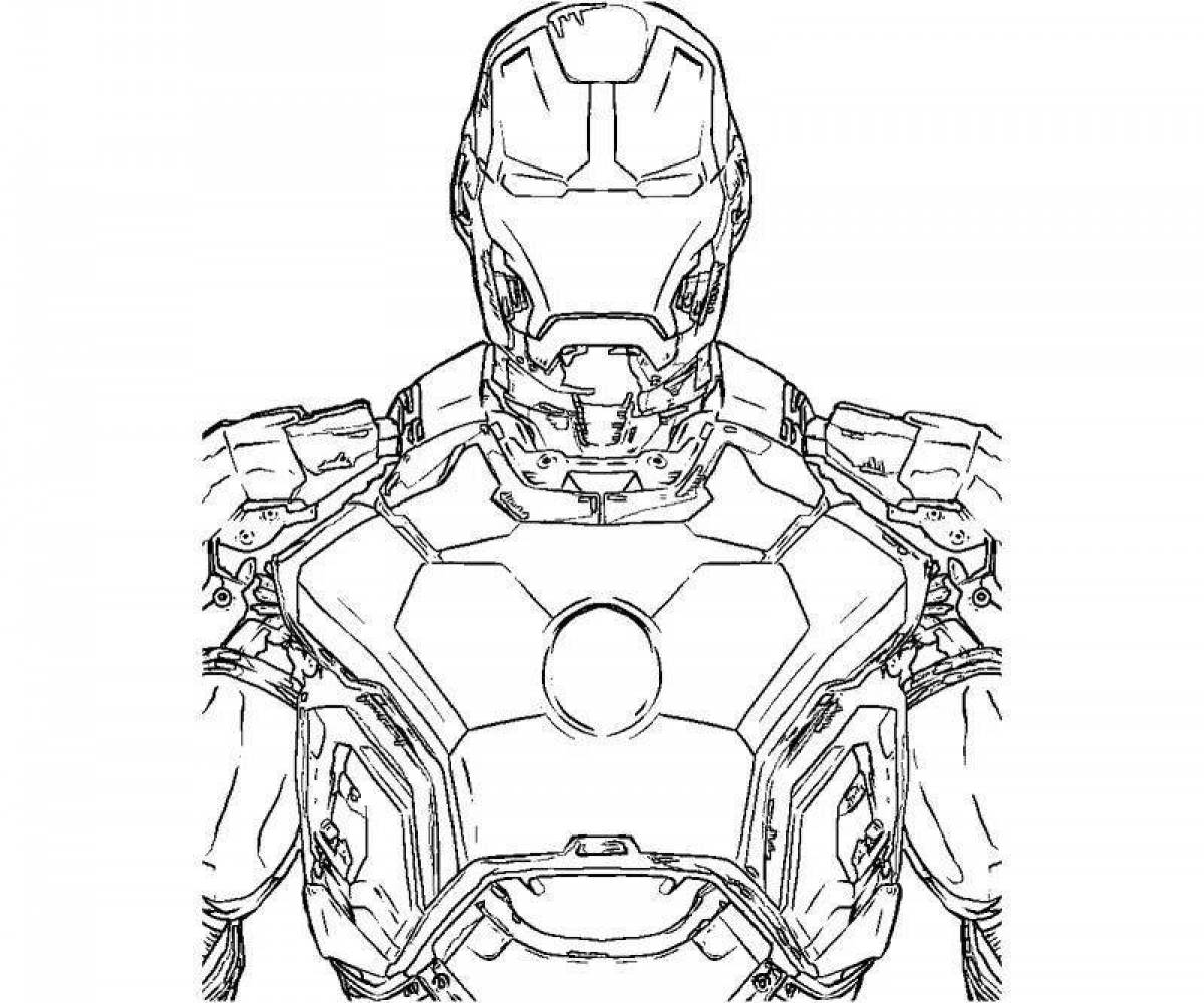 Luxury Tony Stark coloring page