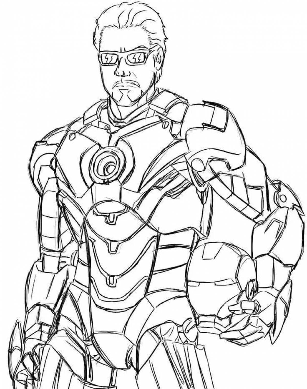 Vogue tony stark coloring page