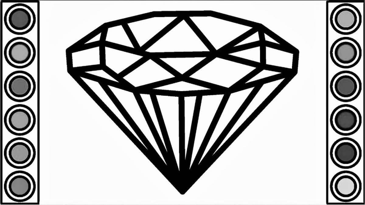 Rampant minecraft diamond coloring page