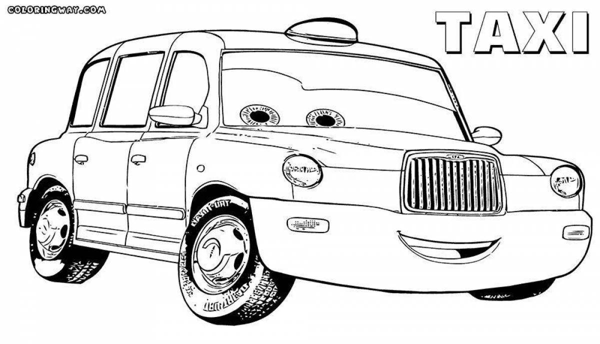 Fun taxi coloring book