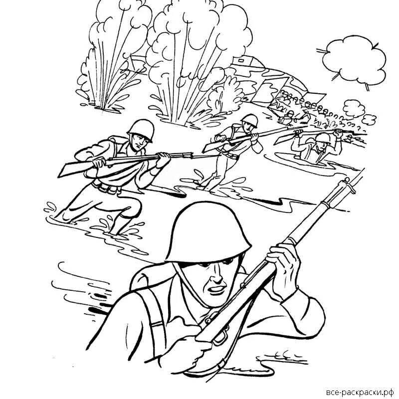 Touching coloring war 1941-1945