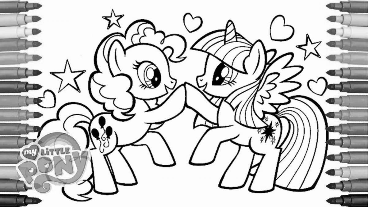 Funny rainbow friends coloring page