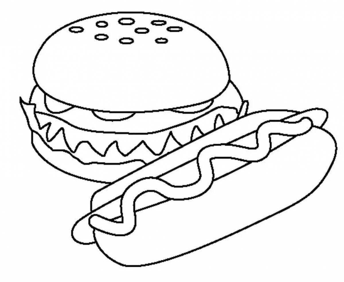 Colorful tasty and point coloring page