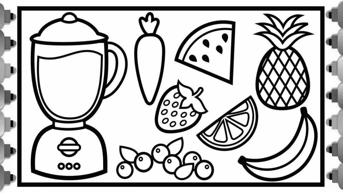 Coloring page vibrant tasty and point