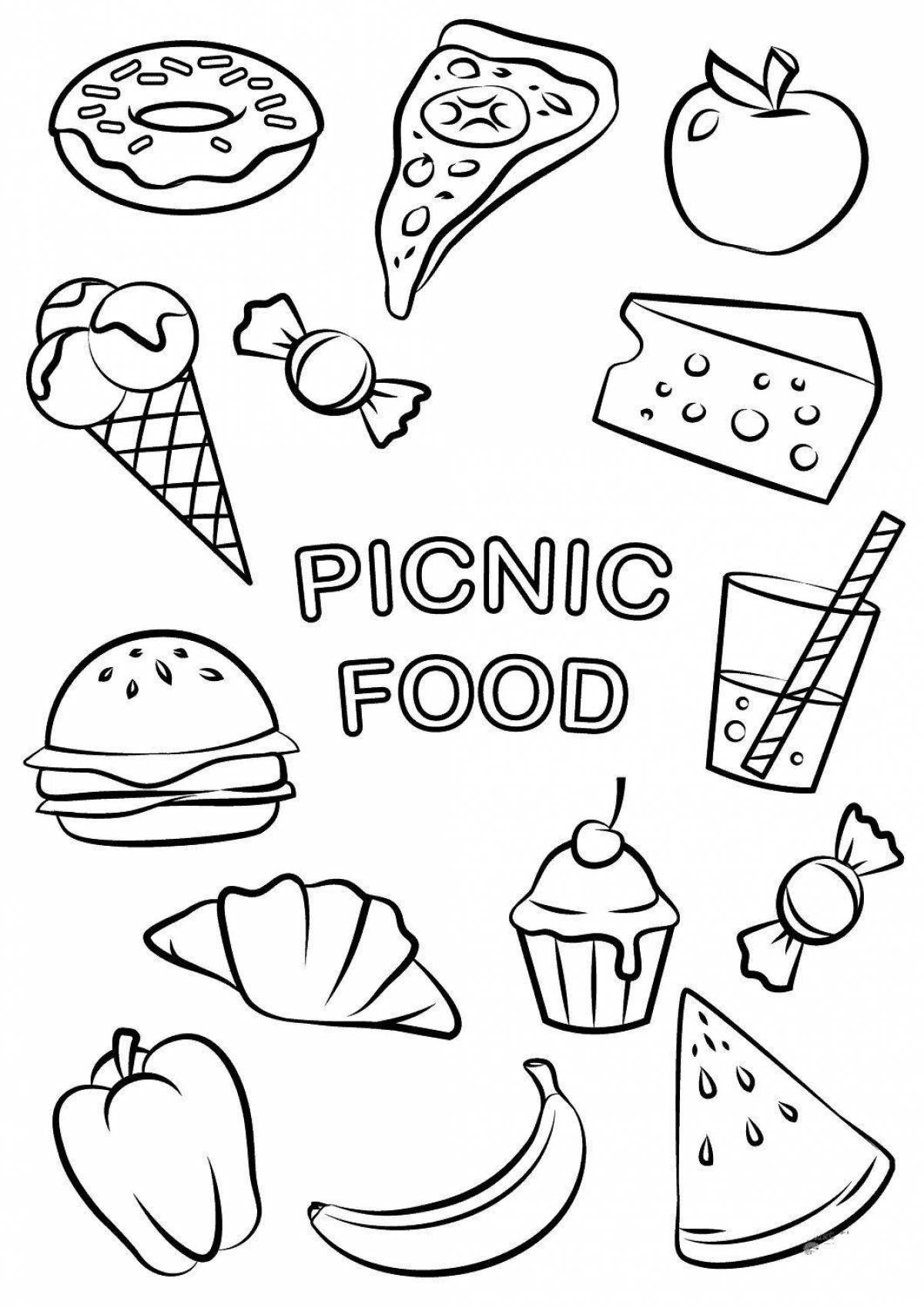 Splendid tasty and point coloring page