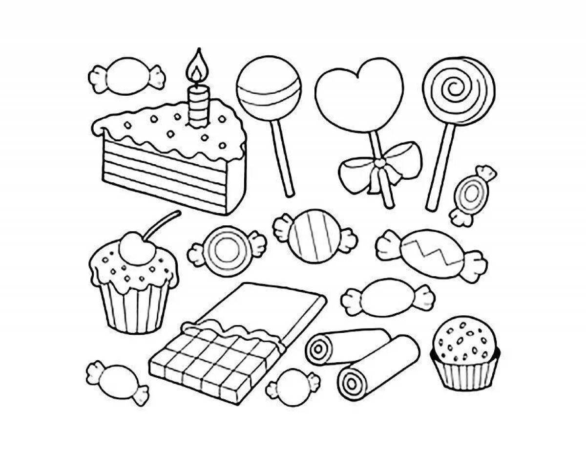 Grand tasty and point coloring page
