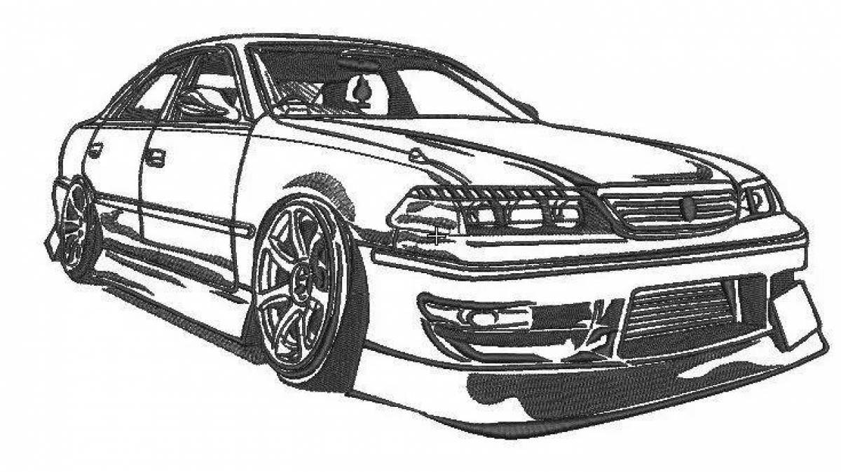 Toyota mark 2 funny coloring book