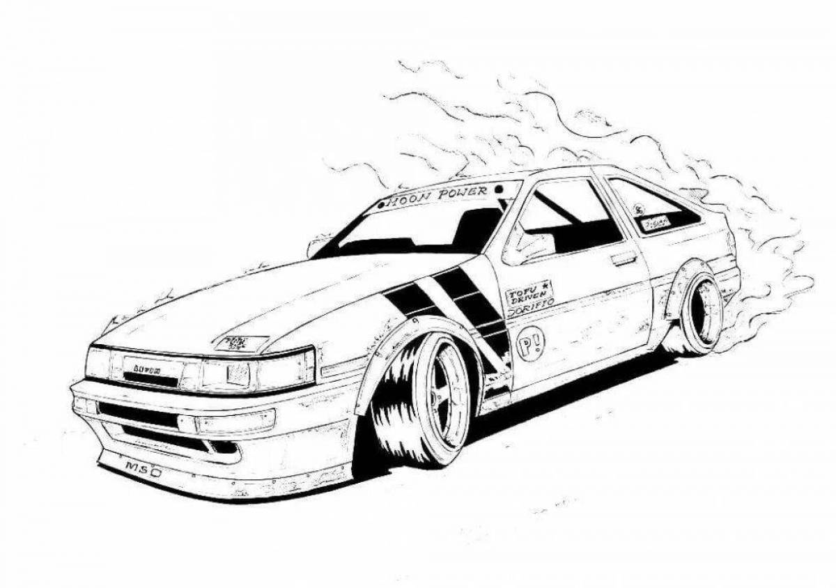 Amazing toyota mark 2 coloring book