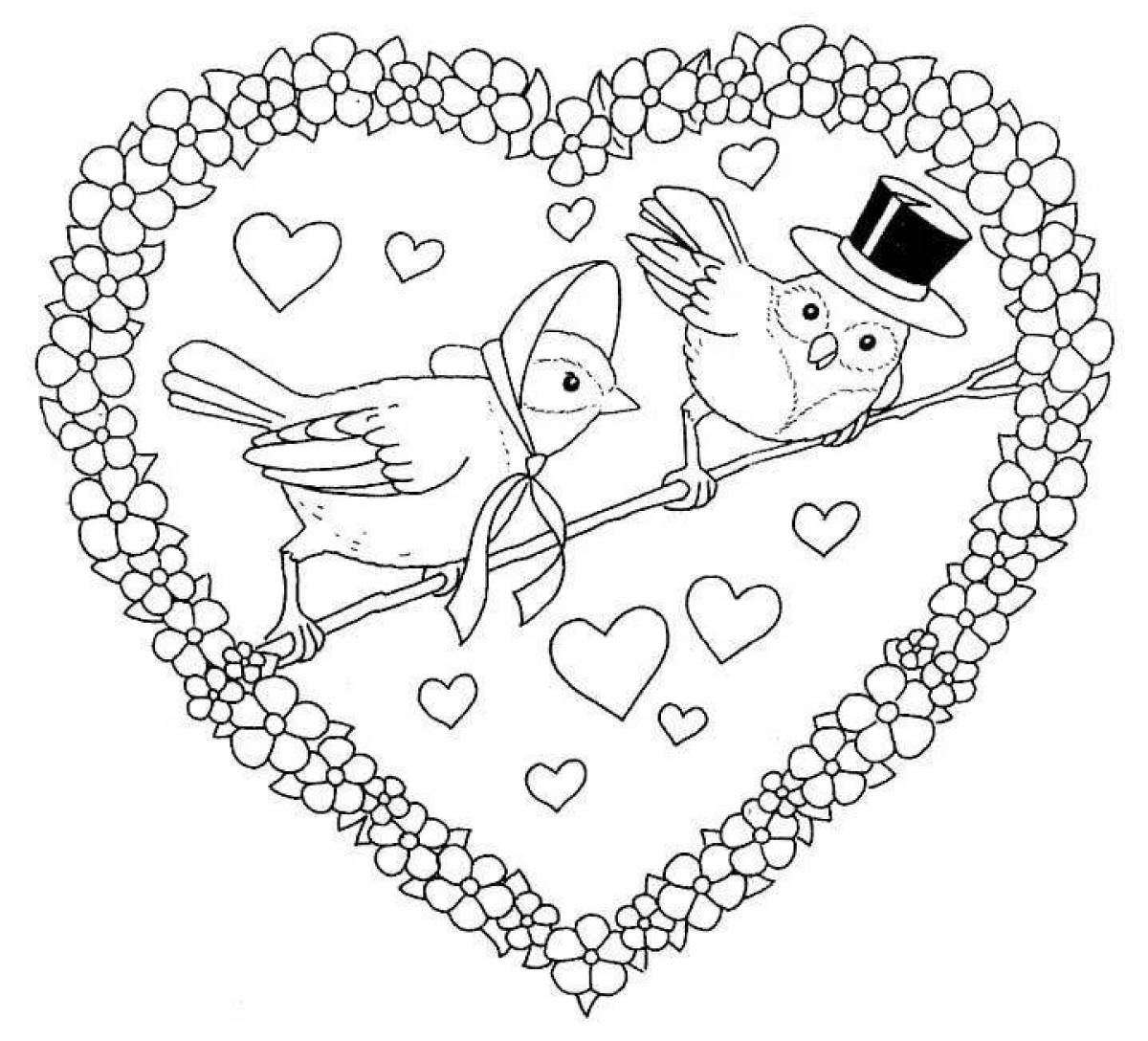 Lovely valentine's day coloring book