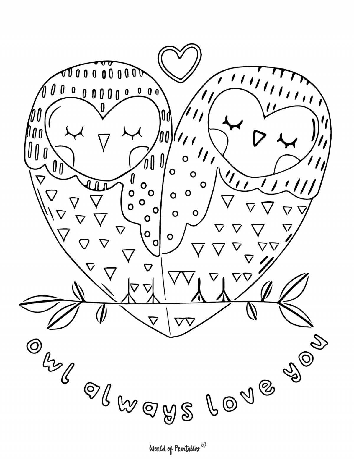 Inspirational valentines day coloring book