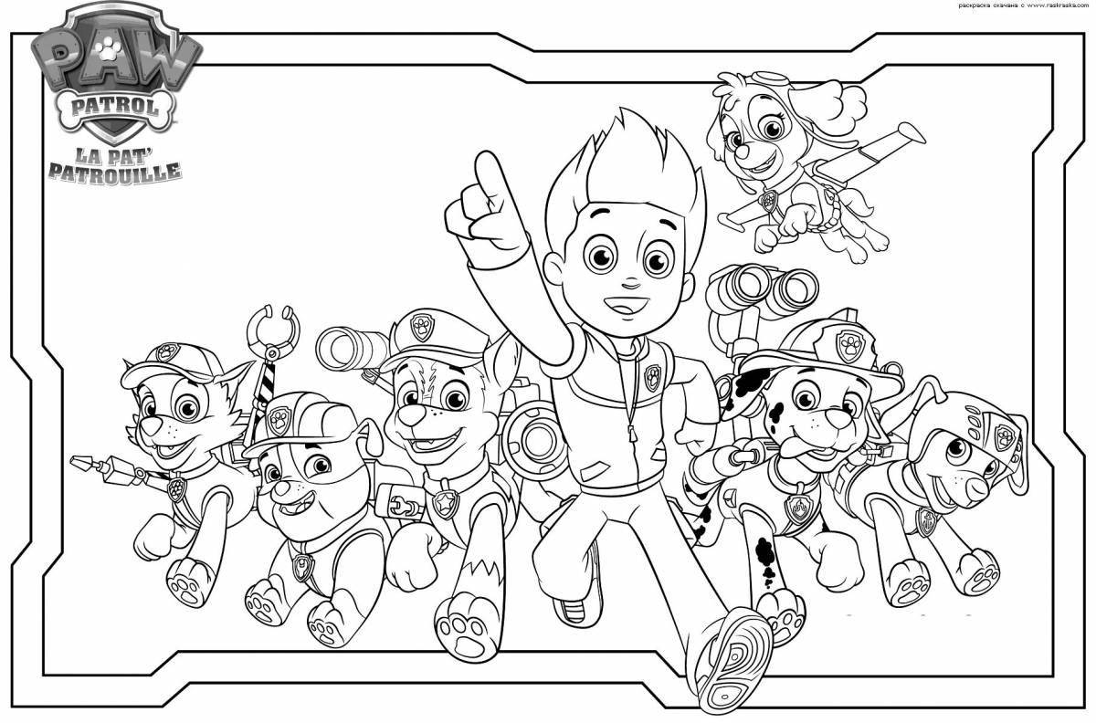 Animated coloring page paw patrol game