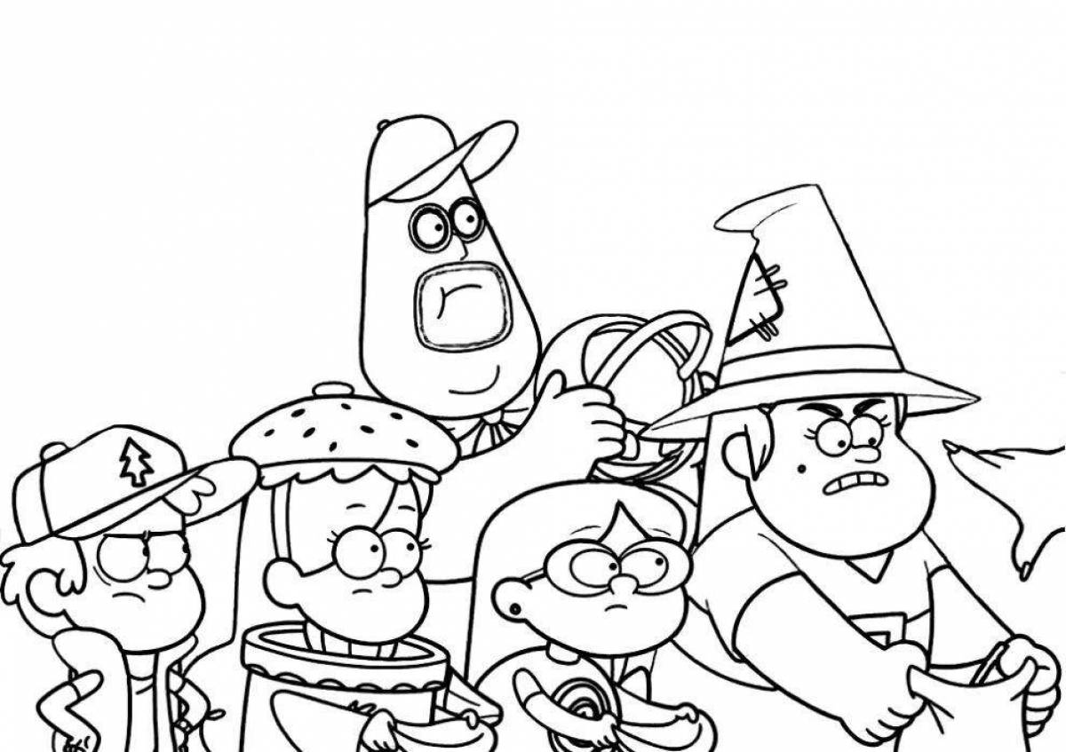 Gravity falls everything sparkle coloring page