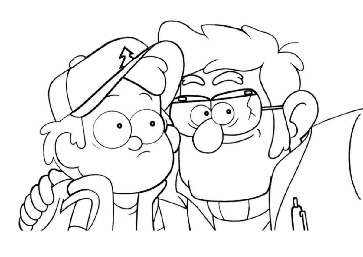 Dazzling gravity falls everything coloring page