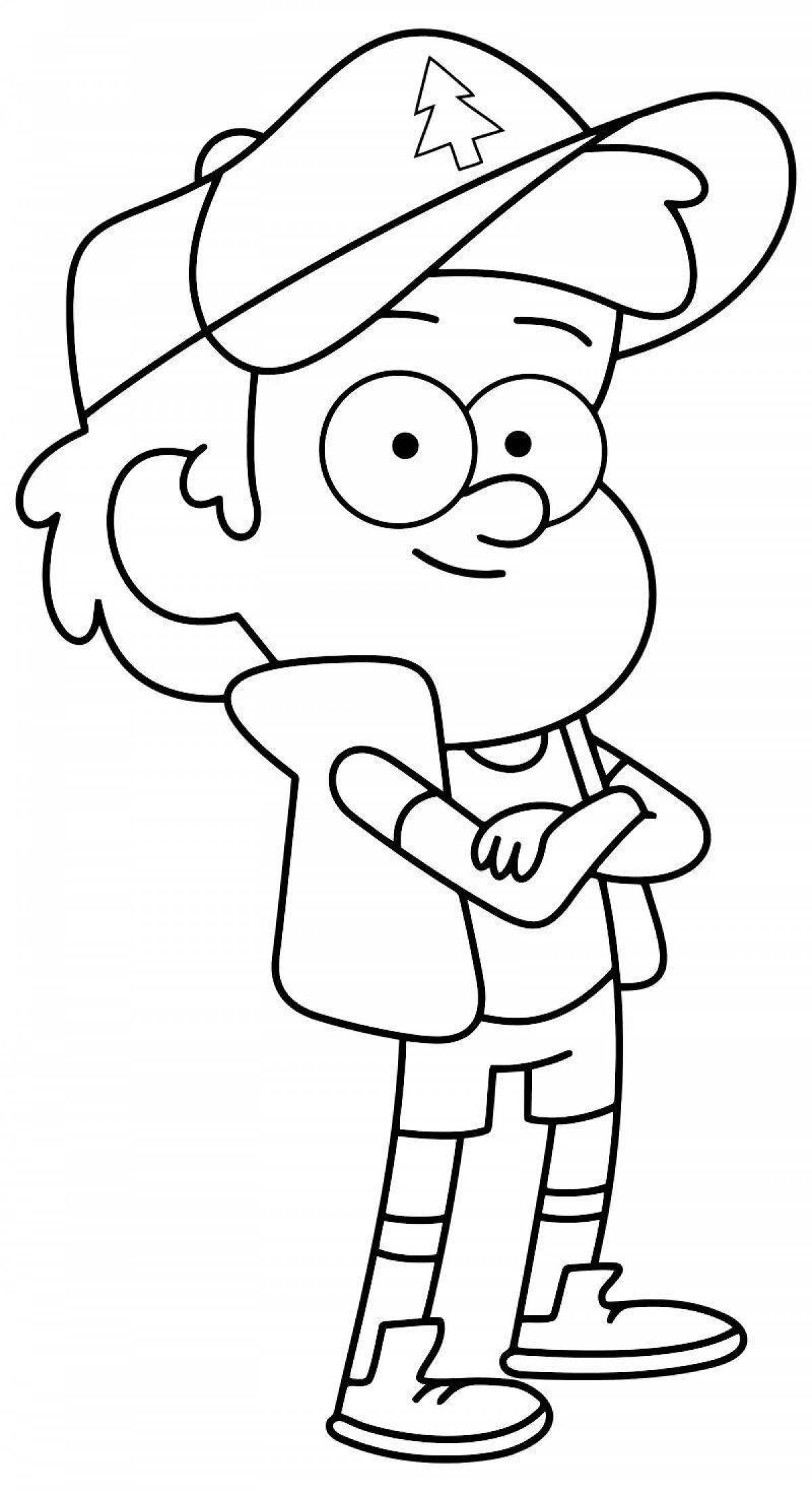 Vivacious gravity falls everything coloring page