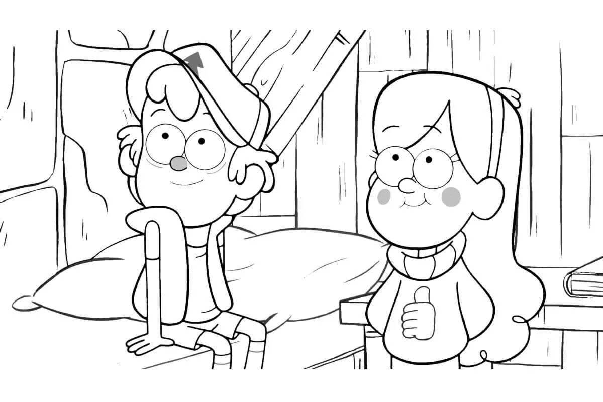 Intriguing gravity falls coloring book: all