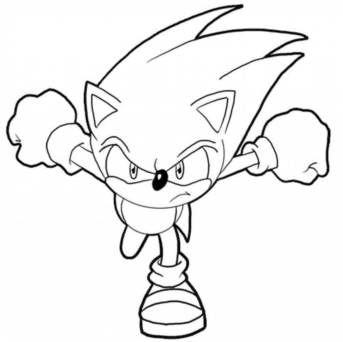 Funny sonic coloring book