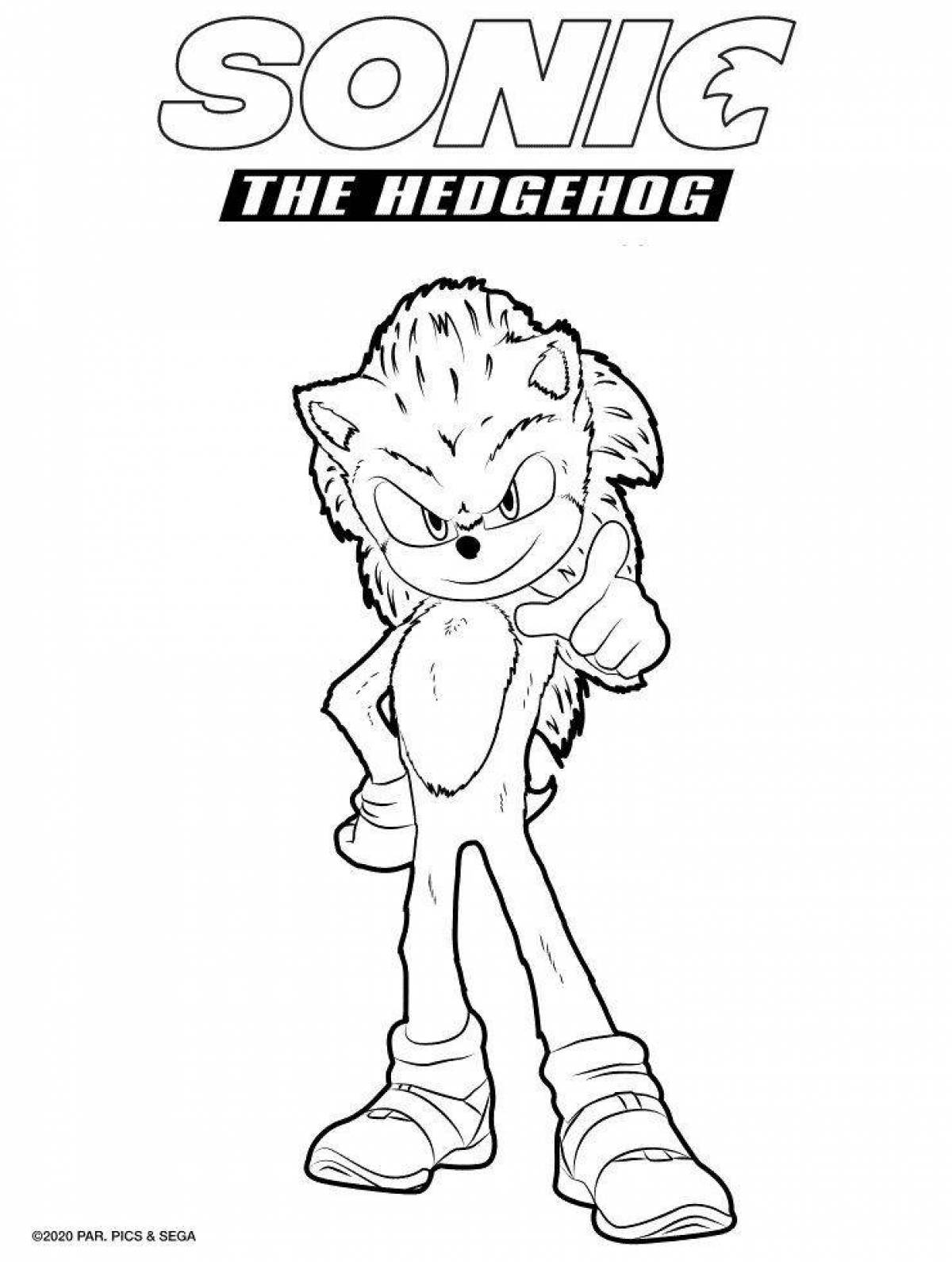 Friendly sonic coloring book
