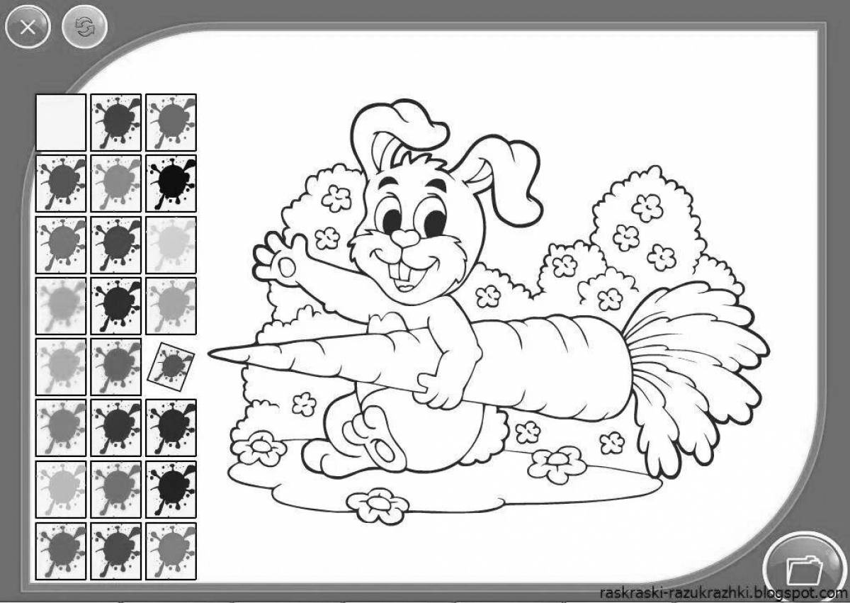 Color-bright playing ru coloring page для детей 6-7 лет