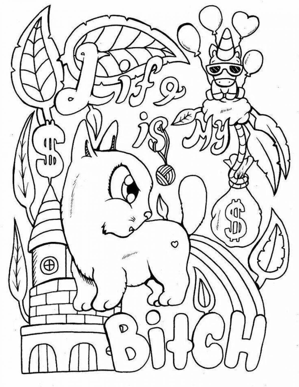 Awesome Rainbow Butterfly Coloring Page