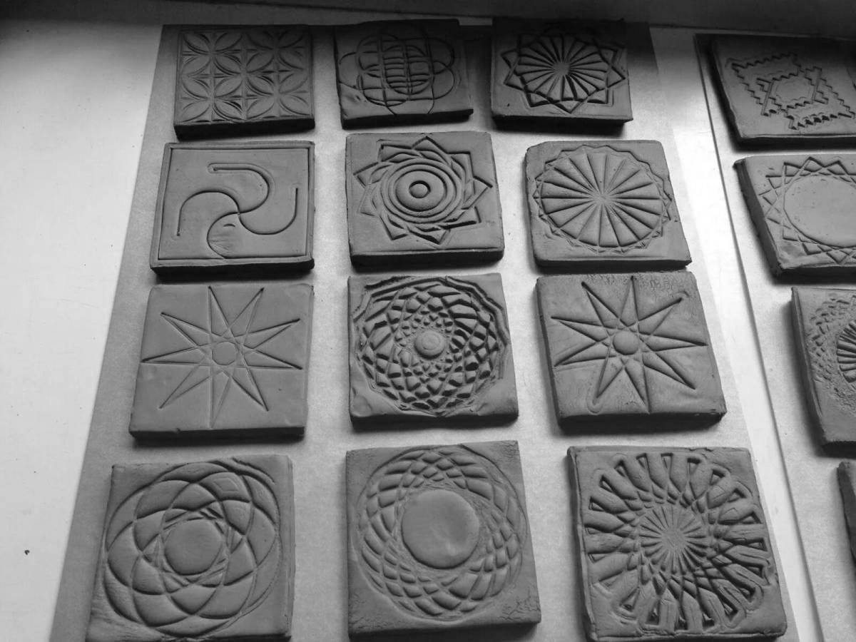 Complex handmade ceramic tiles