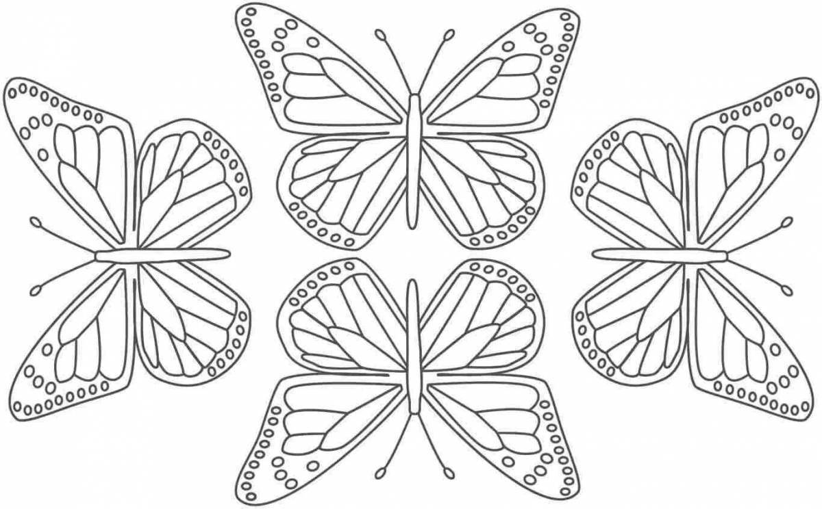 Великолепное множество бабочек на одном листе