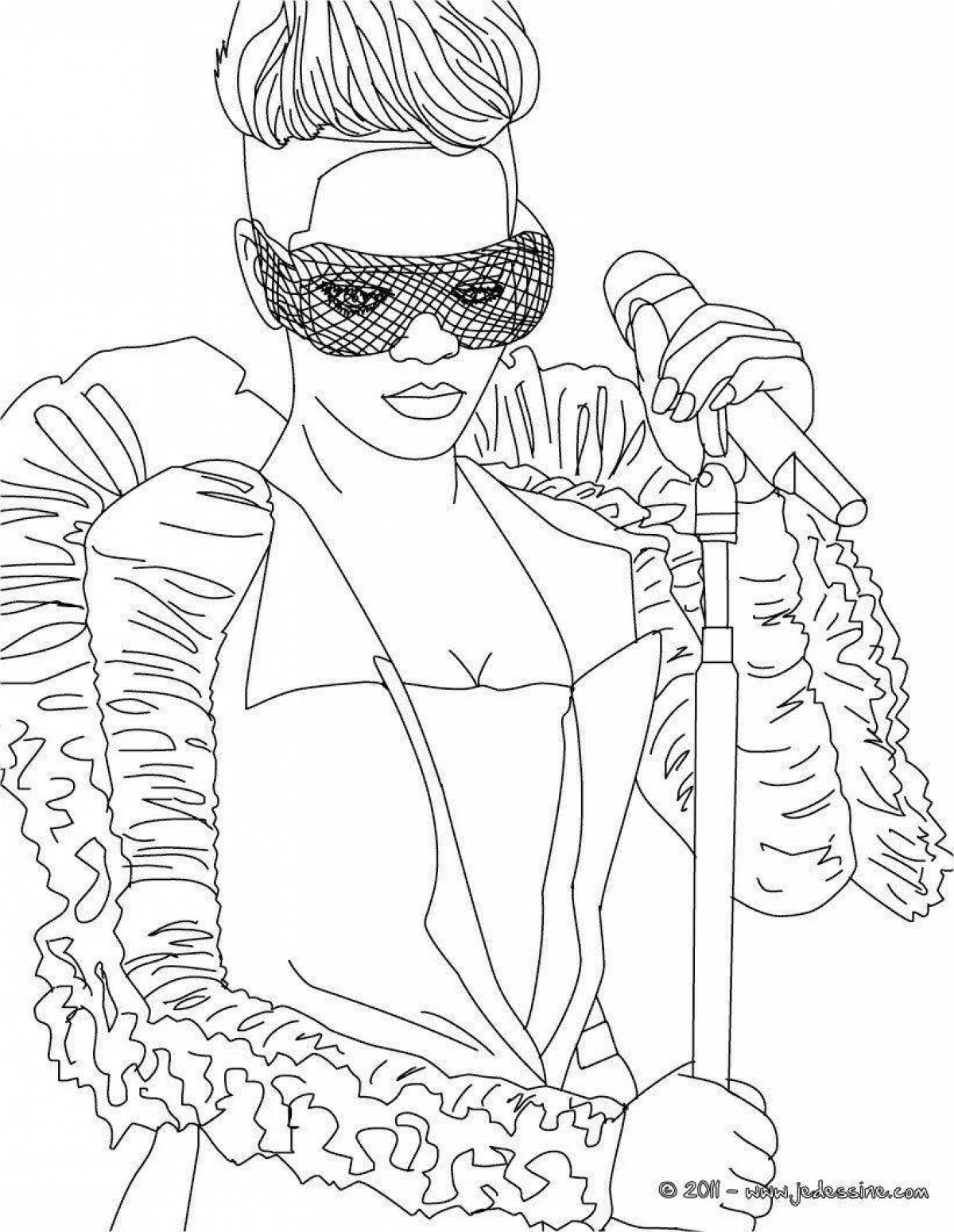 Rihanna fairytale coloring page