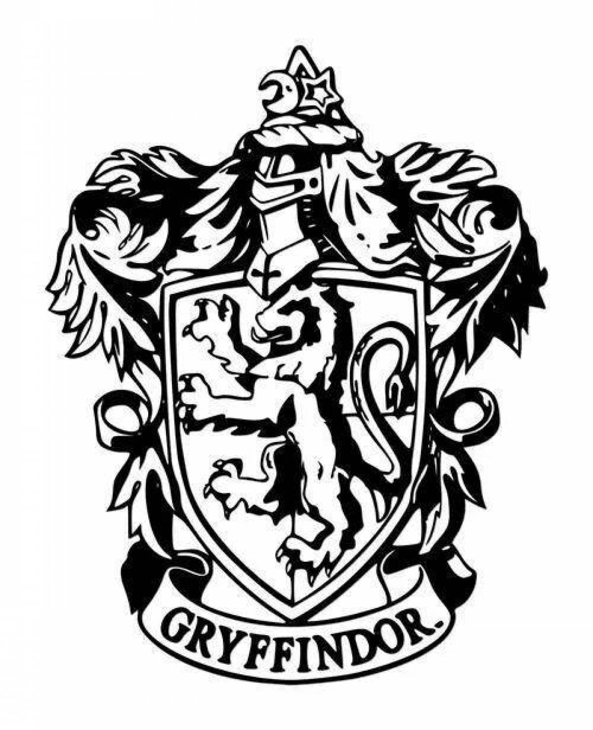 Glorious gryffindor coloring page
