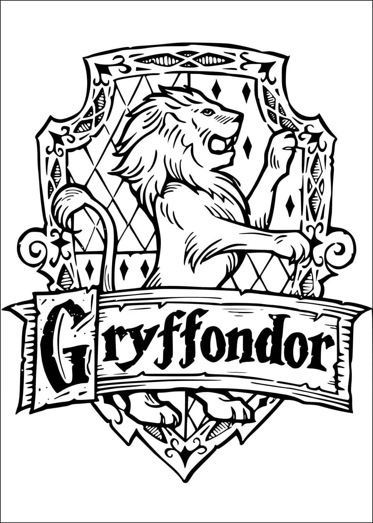 Charming Gryffindor coloring page