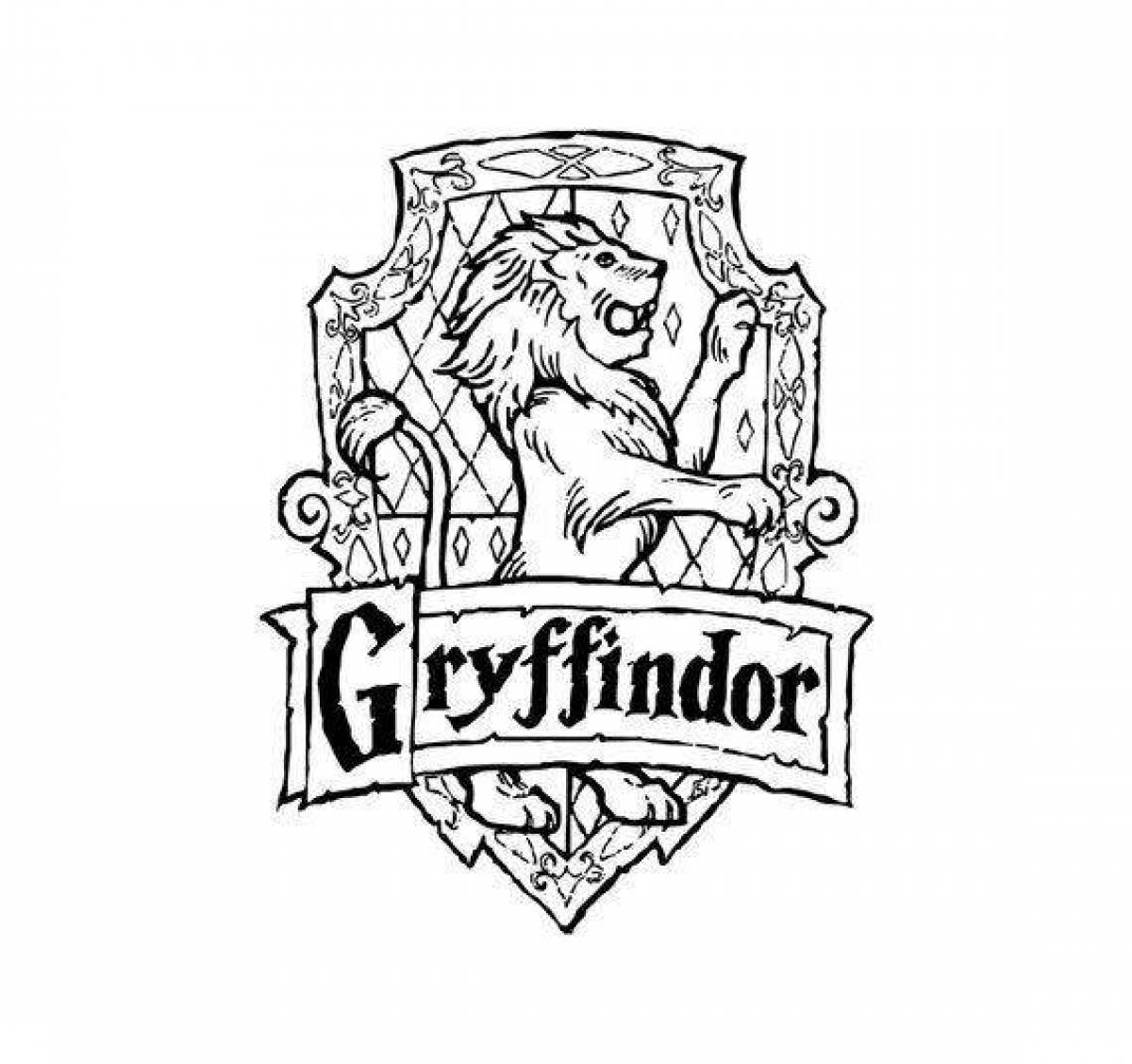 Rampant Gryffindor coloring page