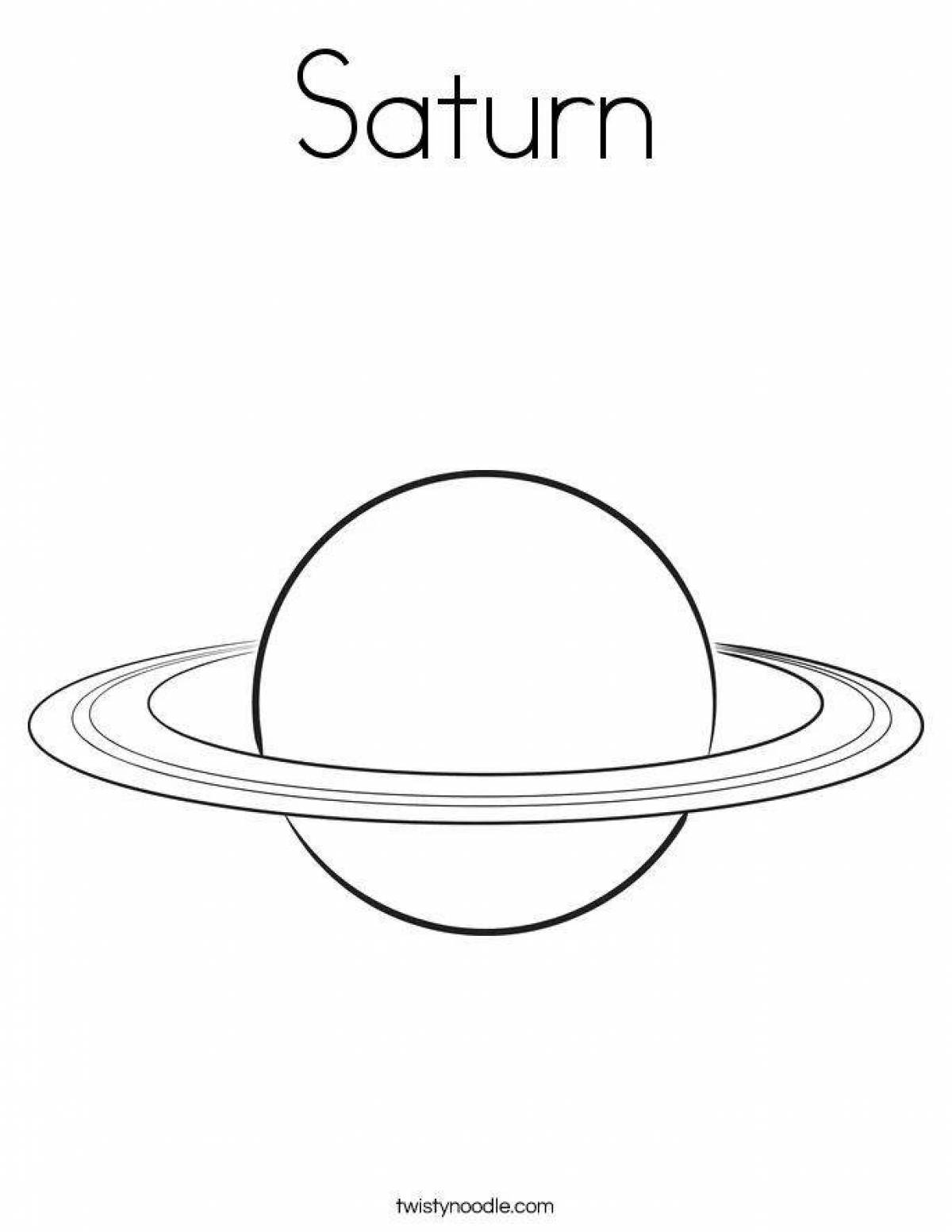 Красочная раскраска сатурн