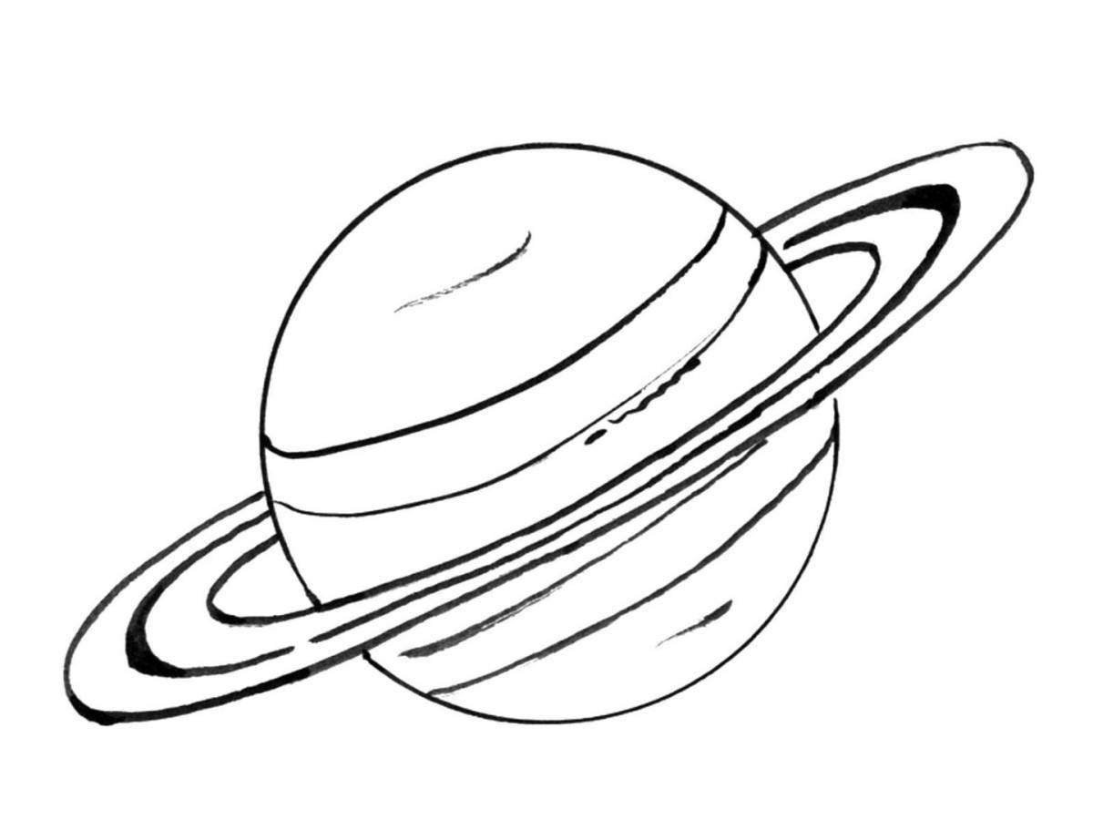 Величественная раскраска сатурн
