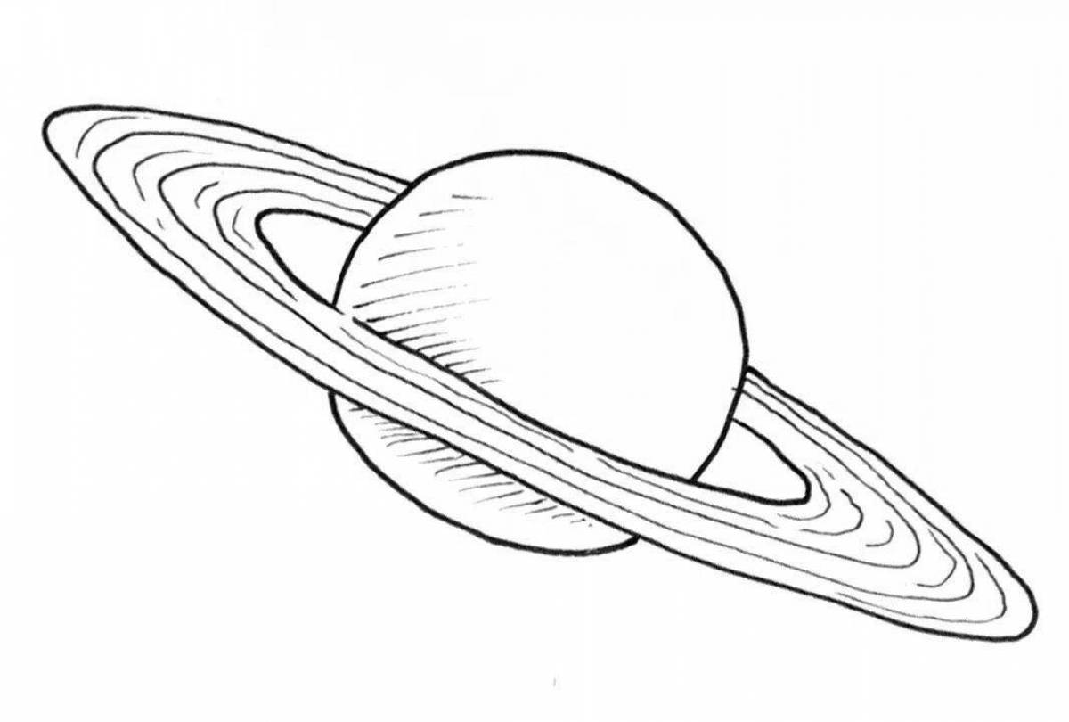 Игривая раскраска сатурн