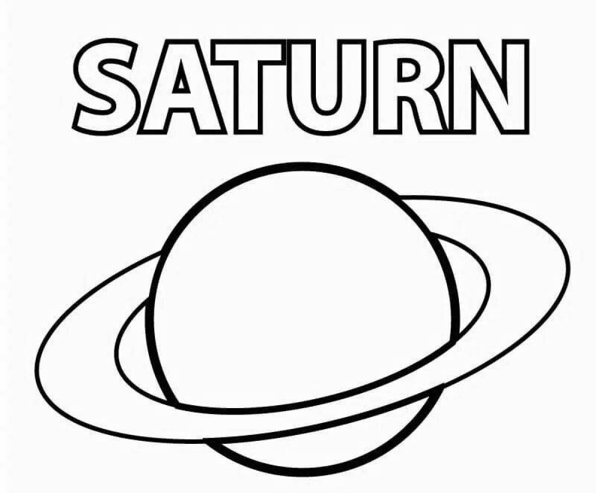Веселая раскраска сатурн