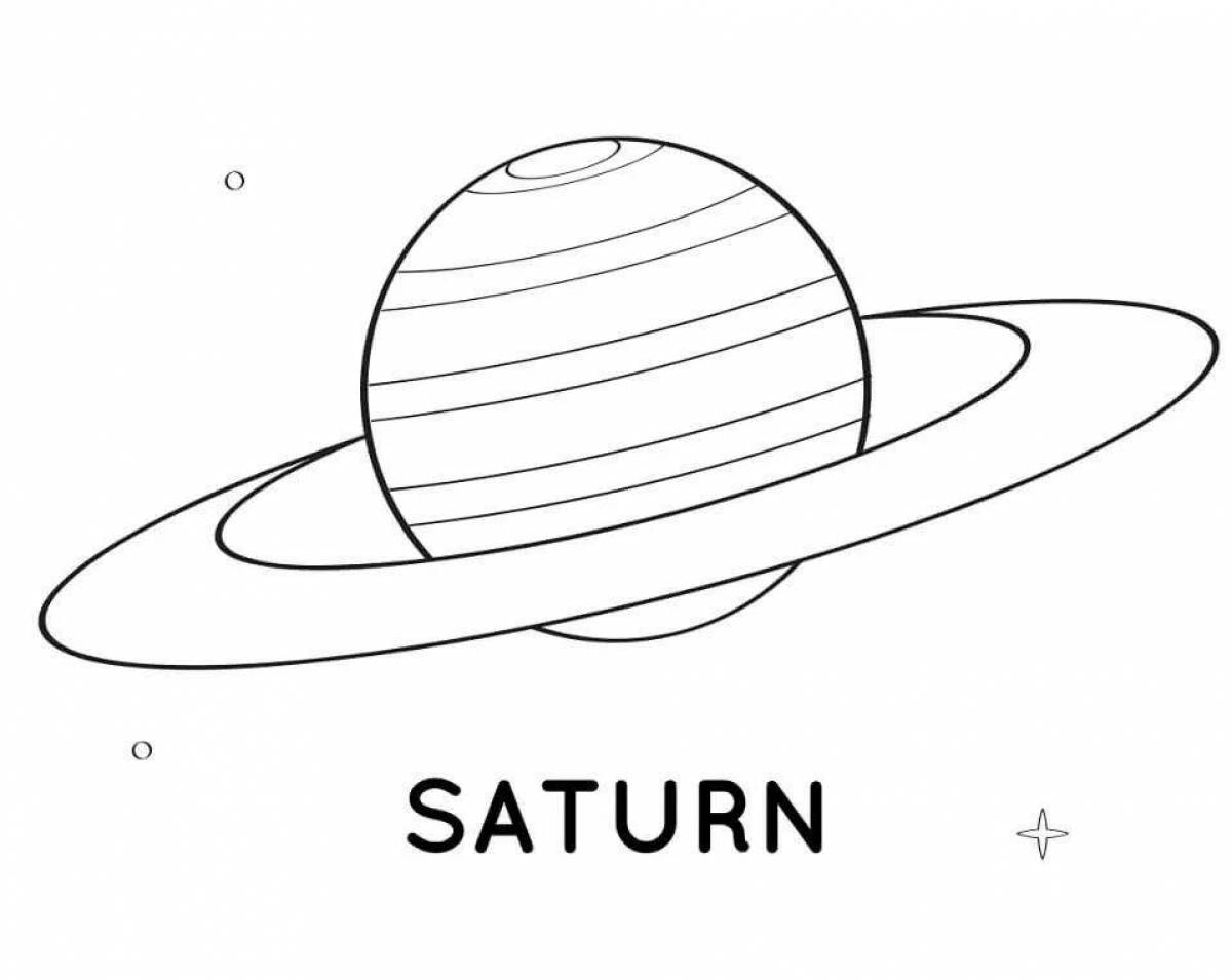 Сатурн рисунок раскраска